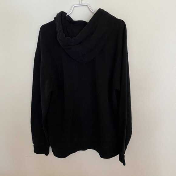 Hollister California Hooded Sweatshirt Ribbed Cuffs Kangaroo Pocket Black M XL - Picture 4 of 7